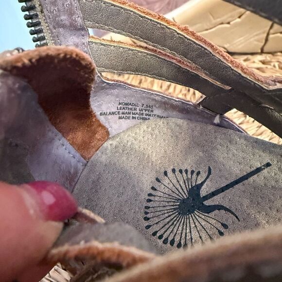 OTBT Brown Strappy Wedge Sandals - 7.5 - Picture 7 of 7